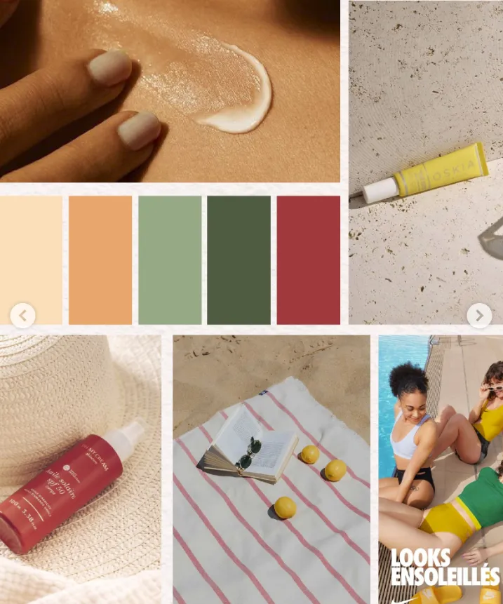 Moodboard Crème solaire