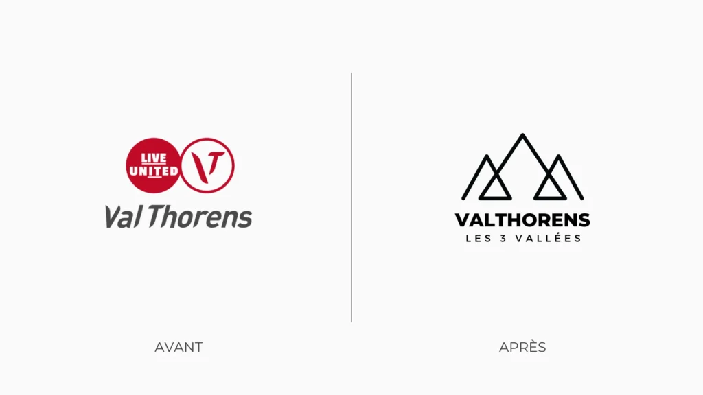 ValThorens Logo avant-après